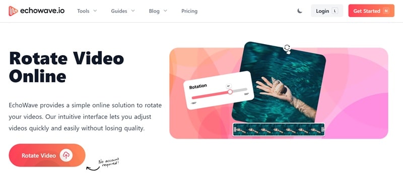 rotate video online echowave